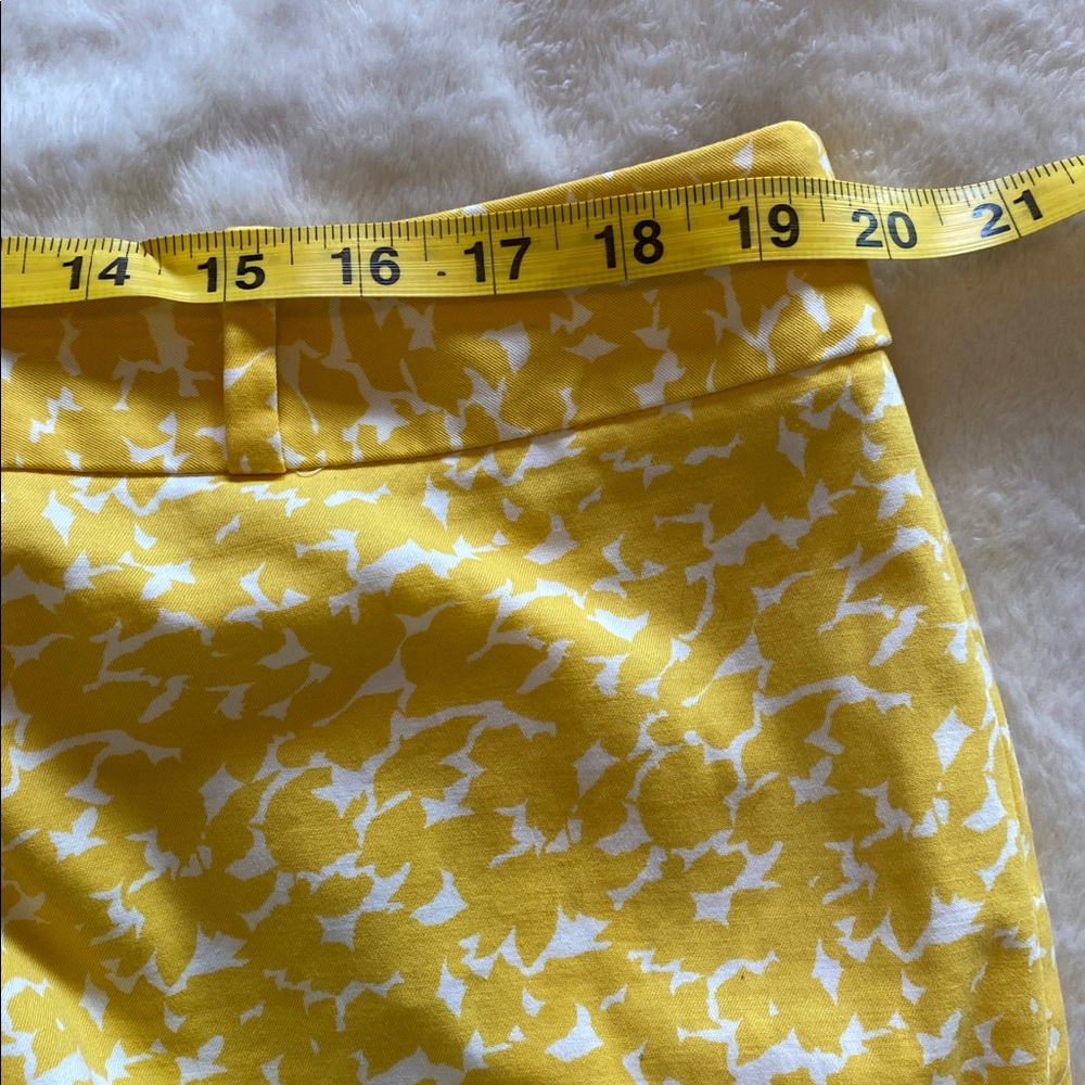Talbots Yellow and White Patterned Pants sz 16w curvy fit - Picture 7 of 10
